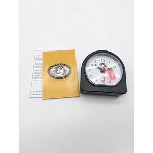 Lewis N Clark Travel Alarm Clock Lite-Touch Quartz Snooze Needs AA Battery‎ NOS